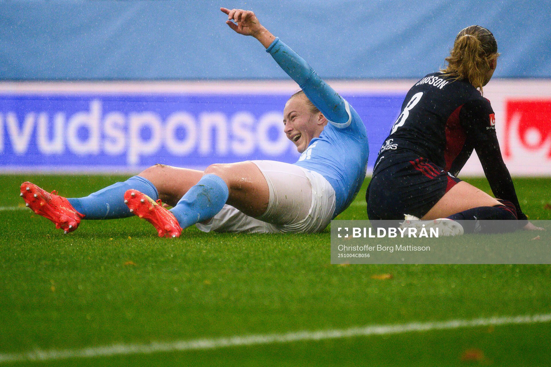 Malmö FFs Sara Kanutte Sørensen Fornes jublar