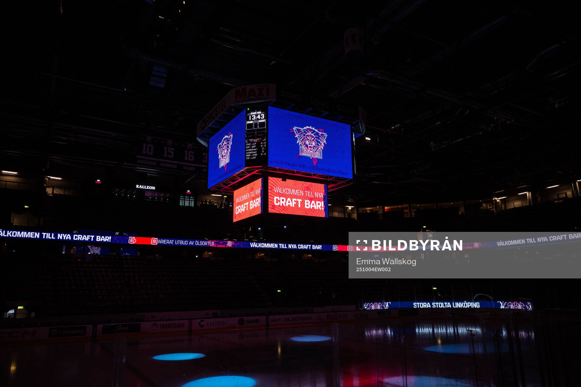 Interiör vy av Saab Arena