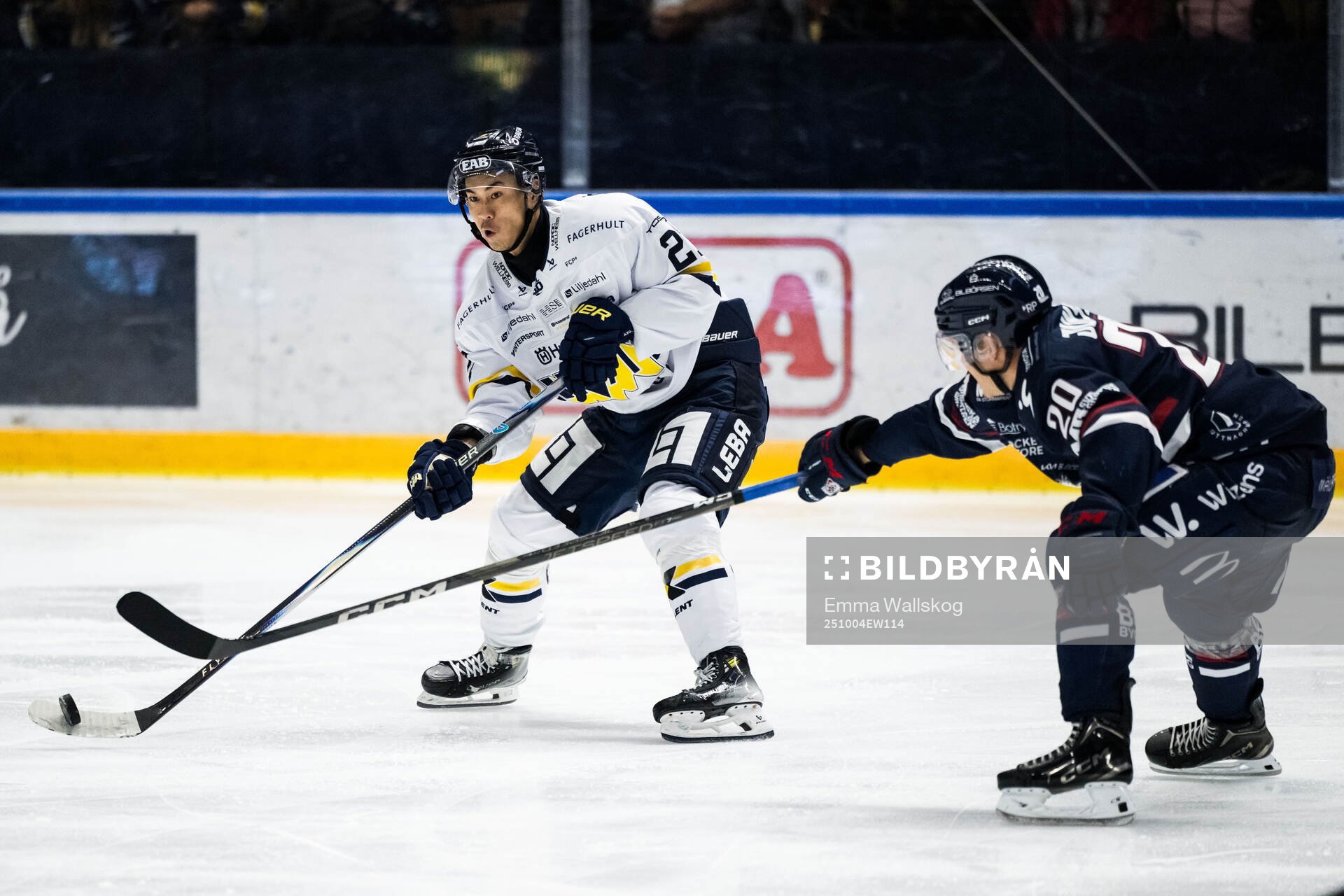 HV71s Jonathan Ang och Linköpings Johan Johnsson