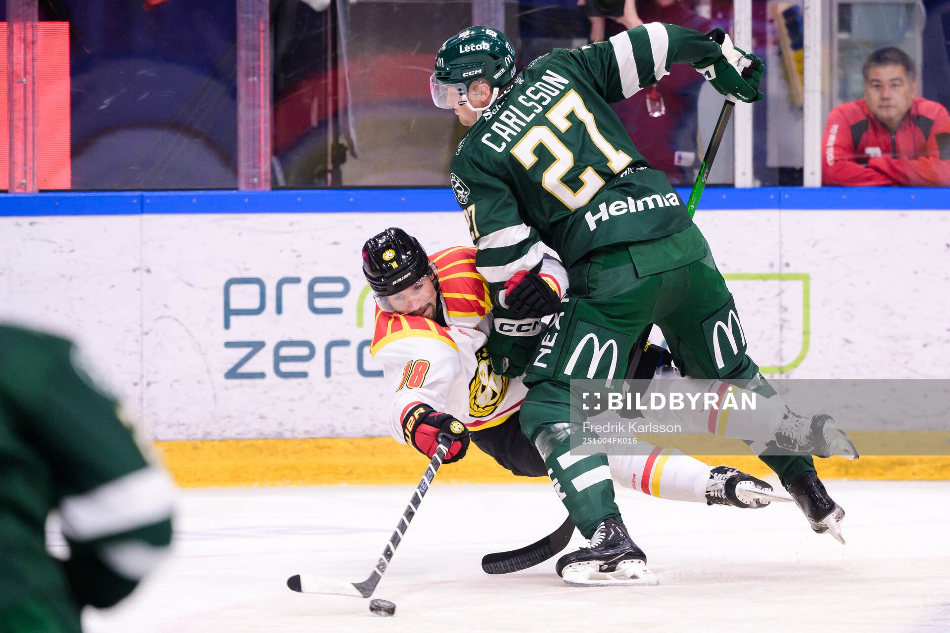 Brynäs Anton Rödin och Färjestads Gabriel Carlsson