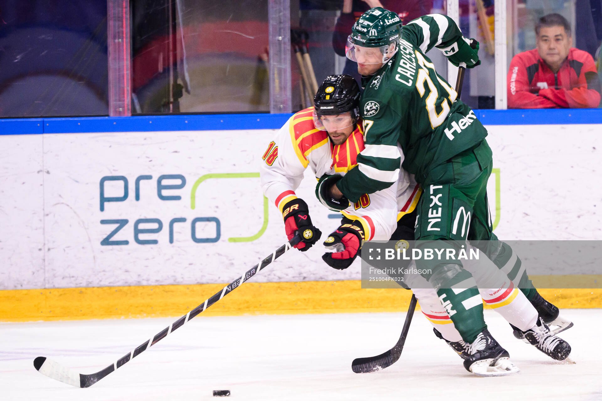 Brynäs Anton Rödin och Färjestads Gabriel Carlsson