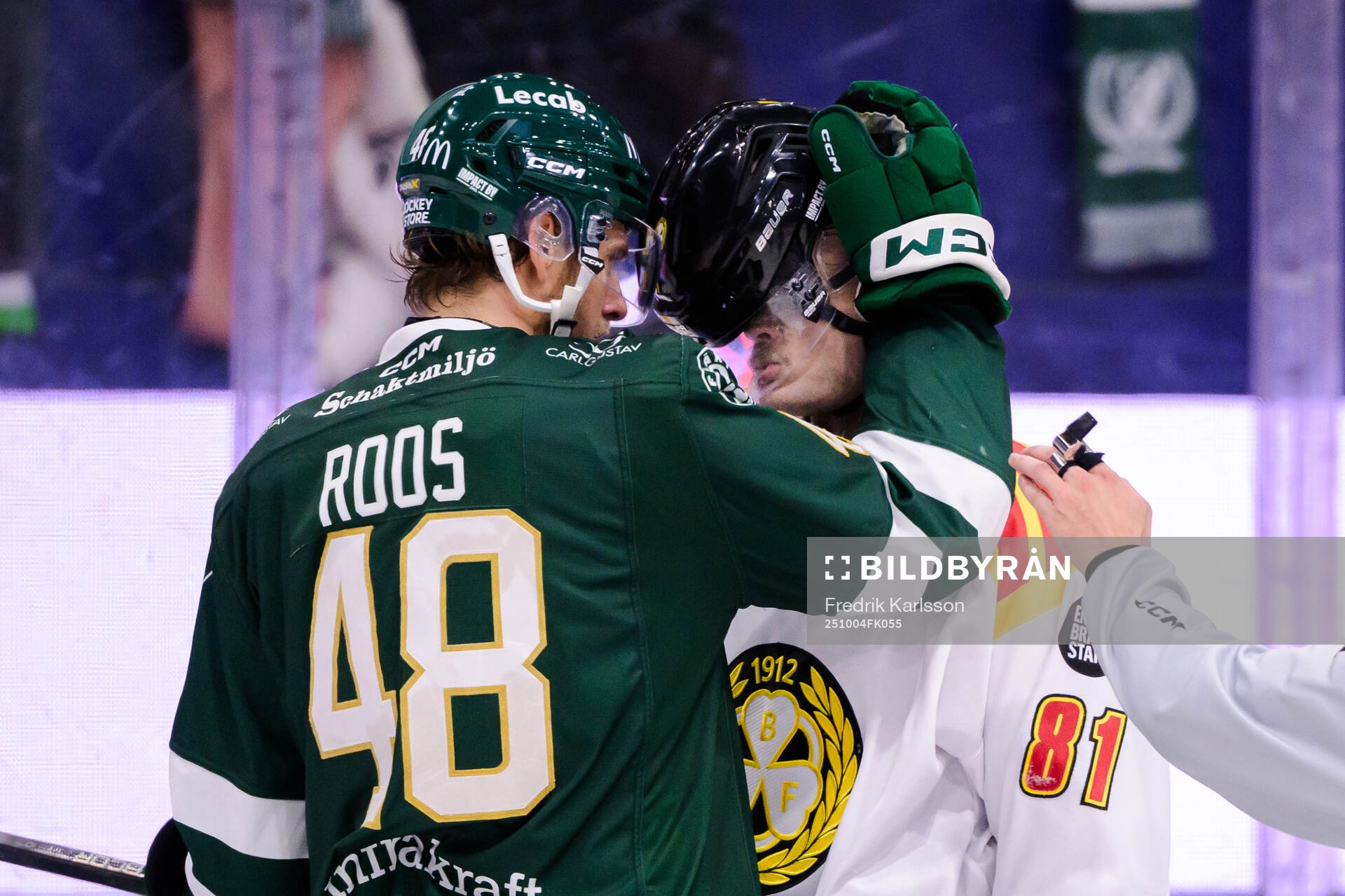 Färjestads Filip Roos och Brynäs Kieffer Bellows