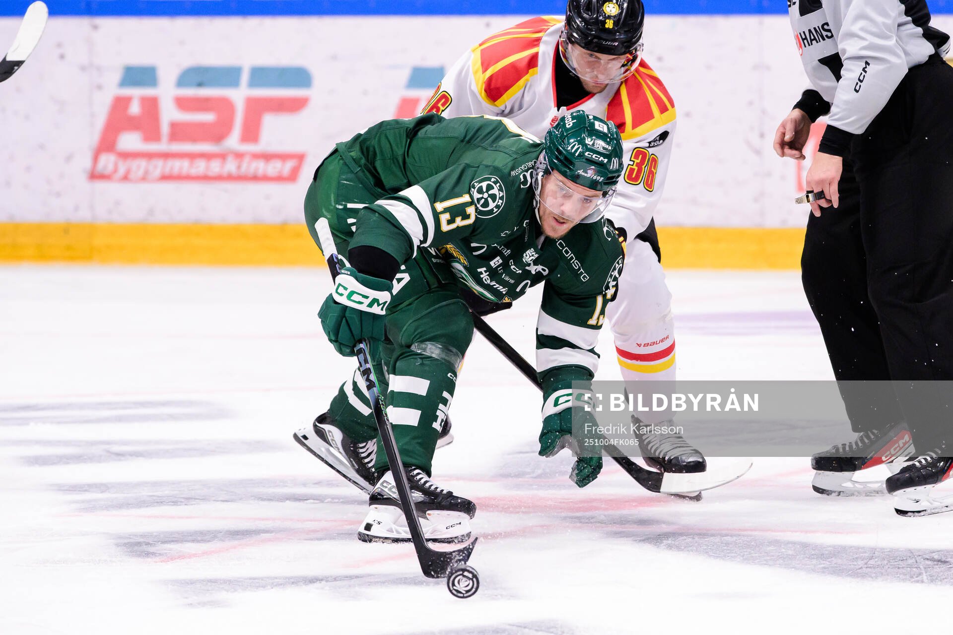 Färjestads Joel Kellman och Brynäs Linus Ölund