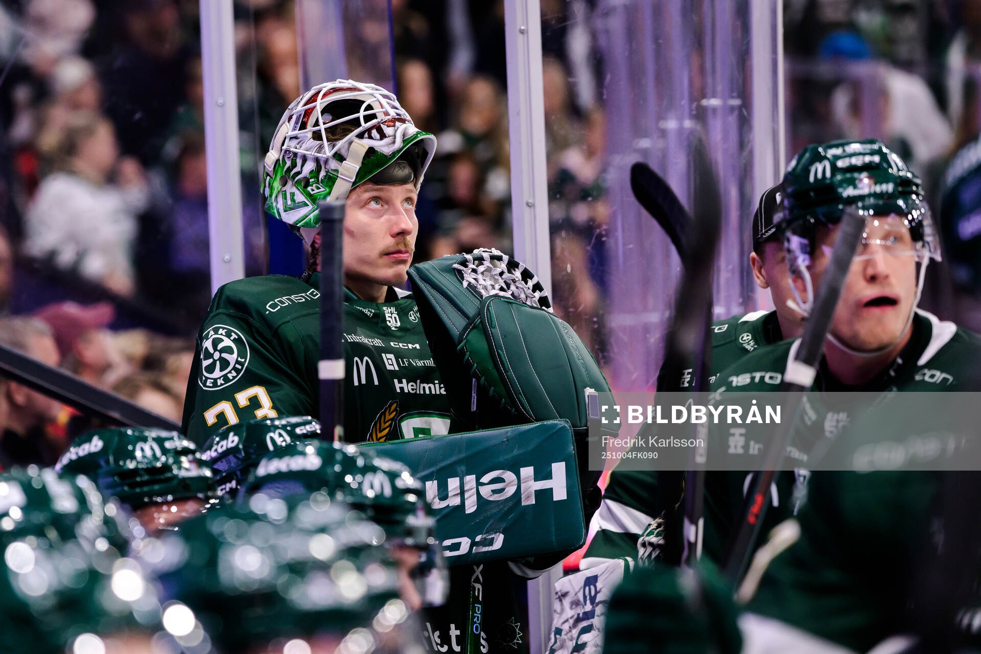 Färjestads målvakt Emil Larmi