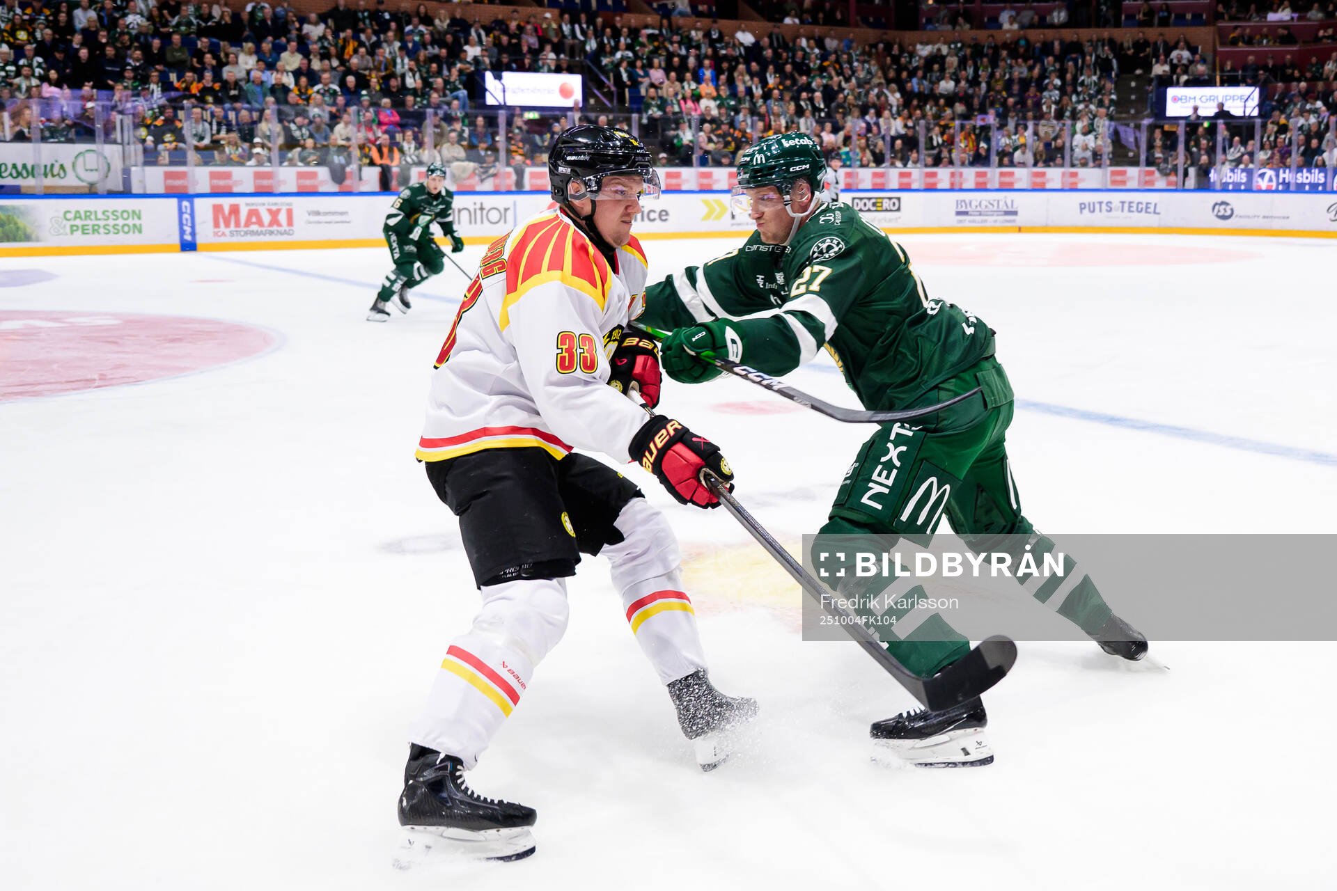 Brynäs Jakob Silfverberg och Färjestads Gabriel Carlsson