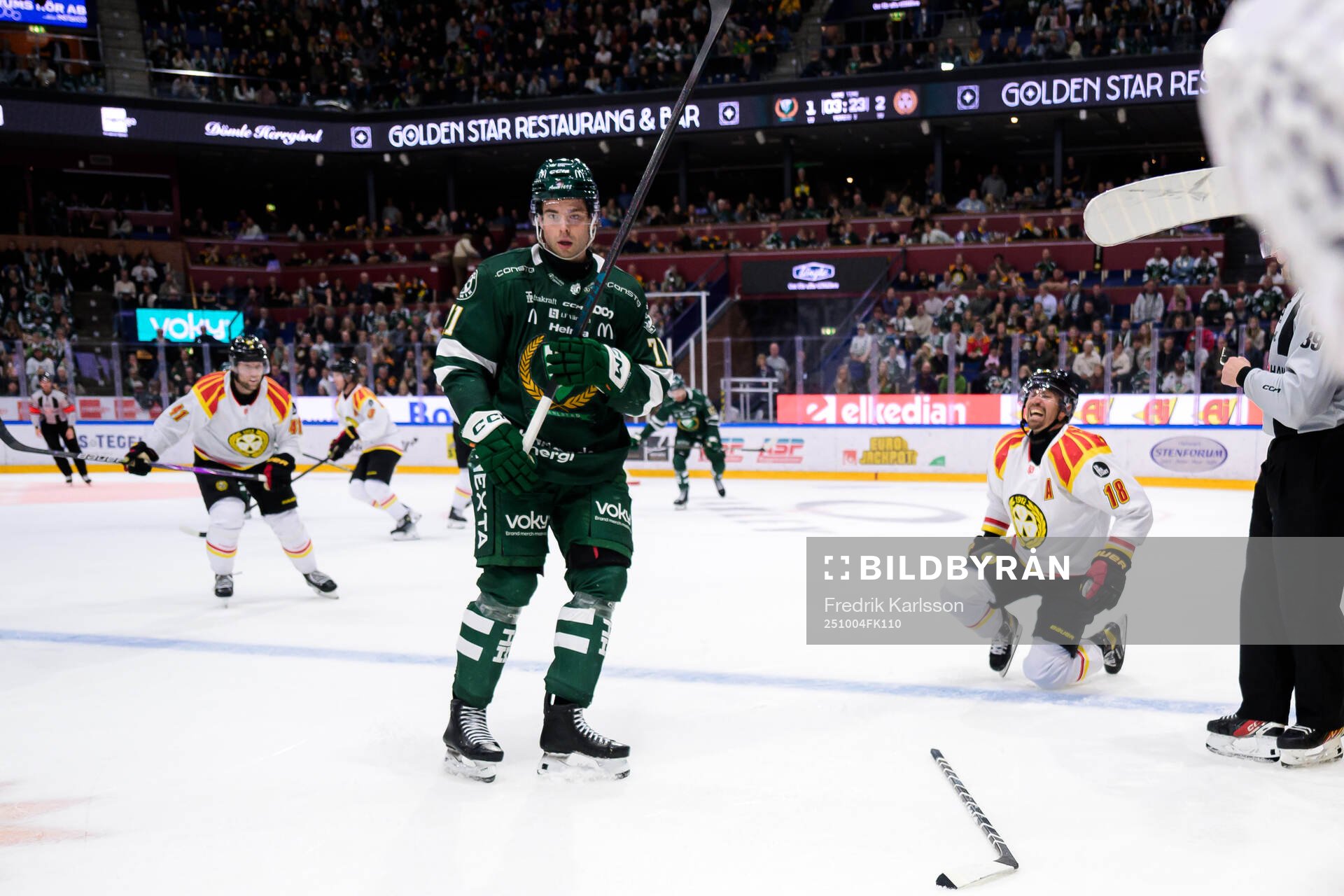 Färjestads Viktor Lodin och Brynäs Anton Rödin