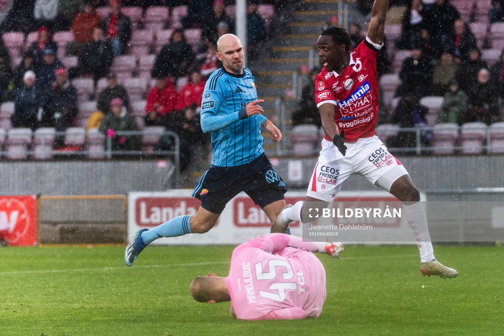 Djurgårdens Marcus Danielson och målvakt Filip Manojlovic