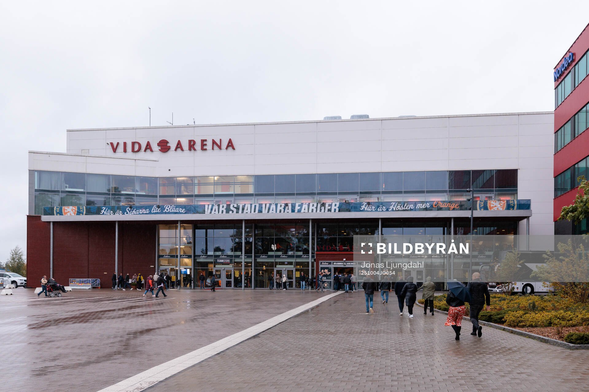 Exteriör vy av Vida arena
