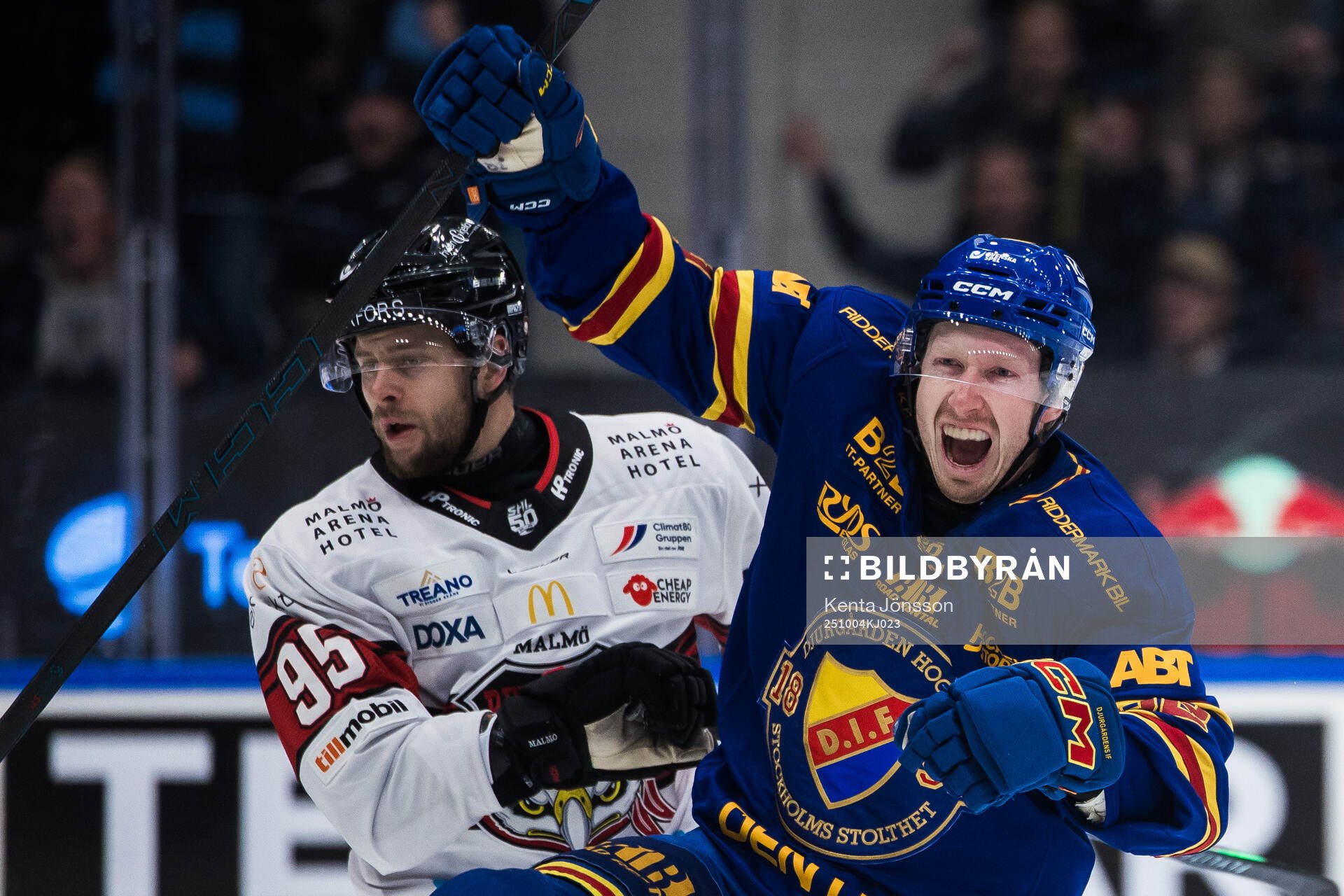 Djurgårdens Colby Sissons jublar