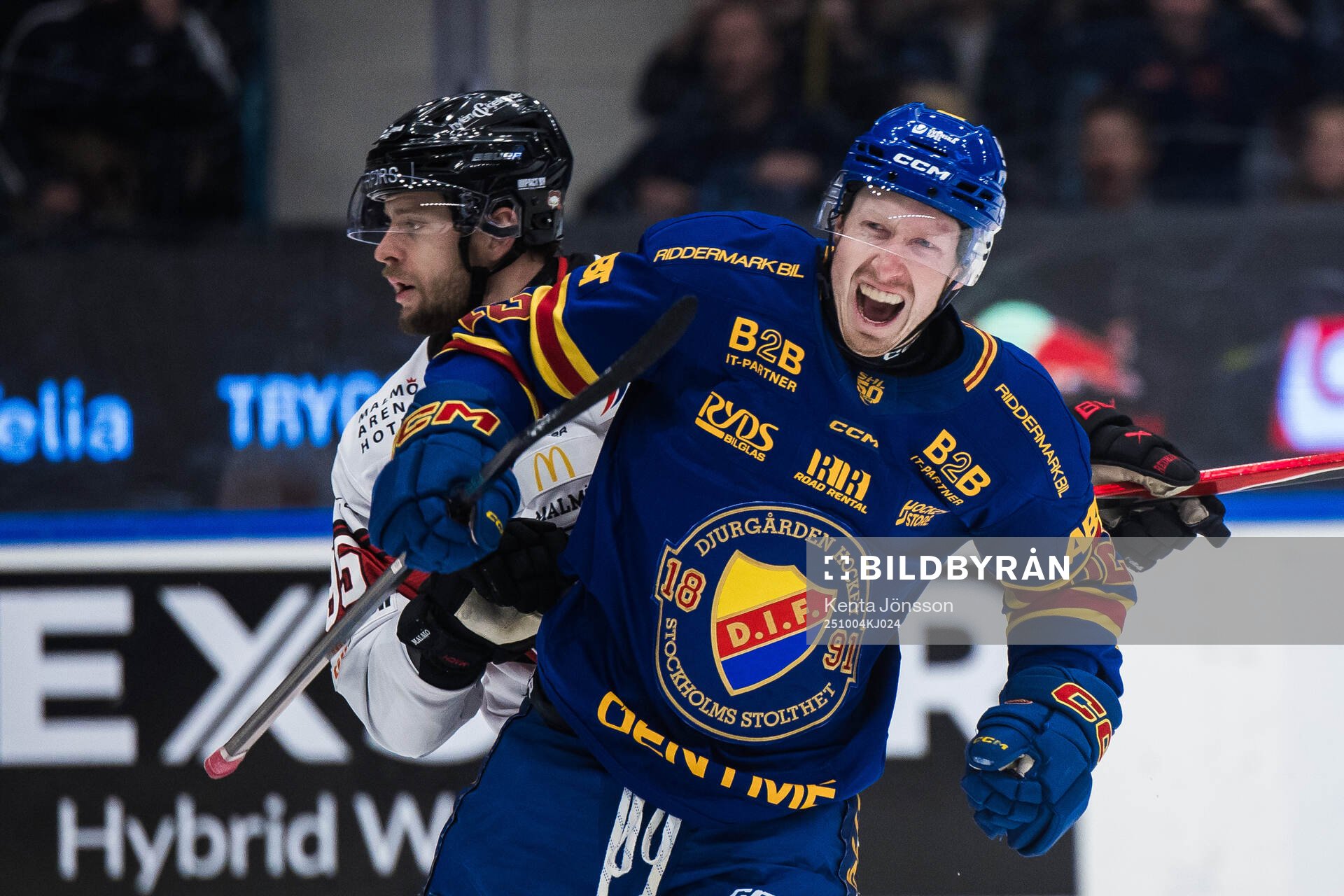 Djurgårdens Colby Sissons jublar