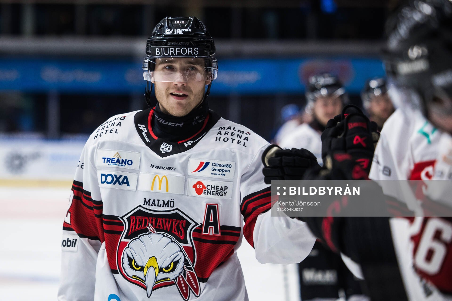 Malmö Redhawks Janne Kuokkanen jublar