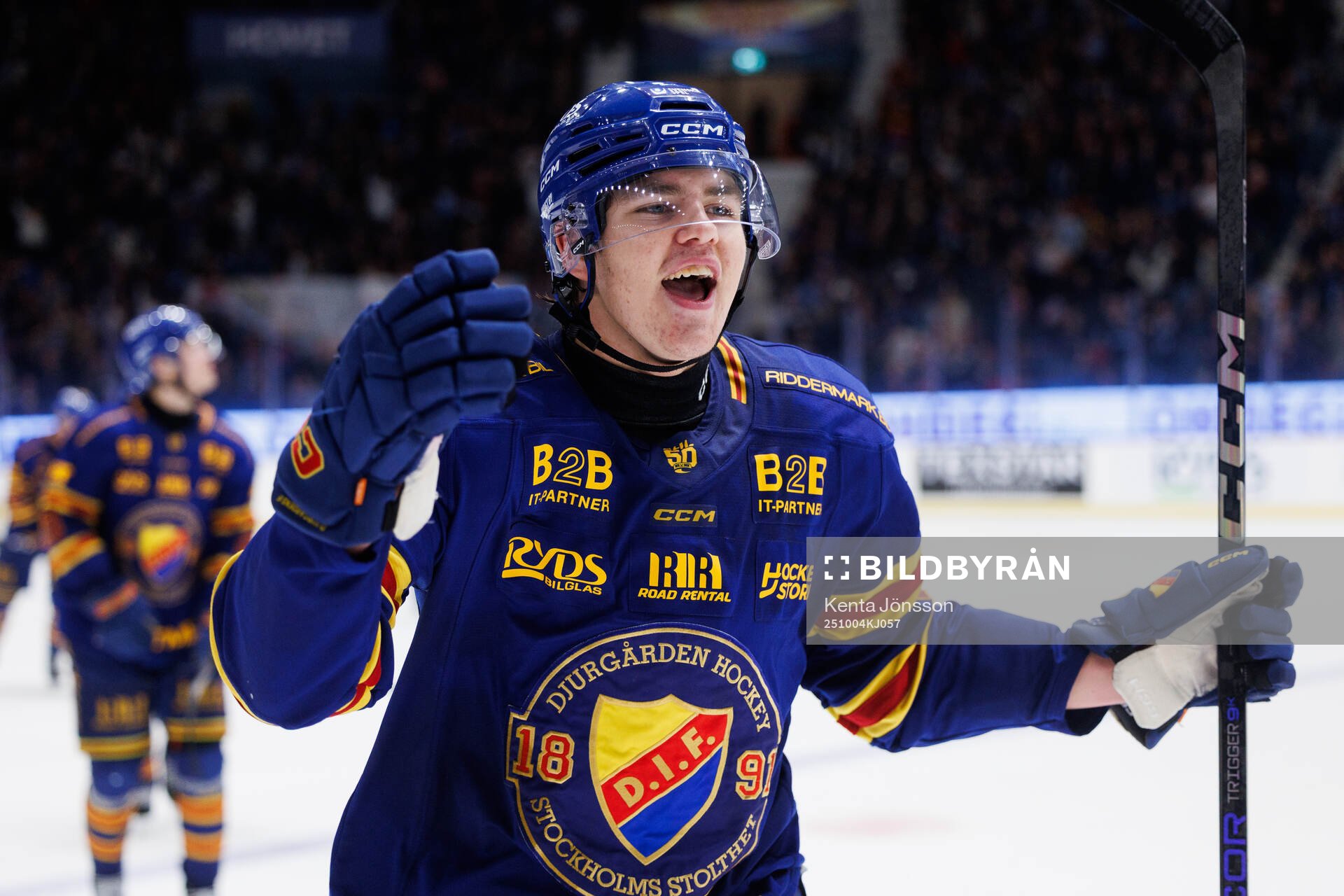 Djurgårdens Anton Frondell jublar