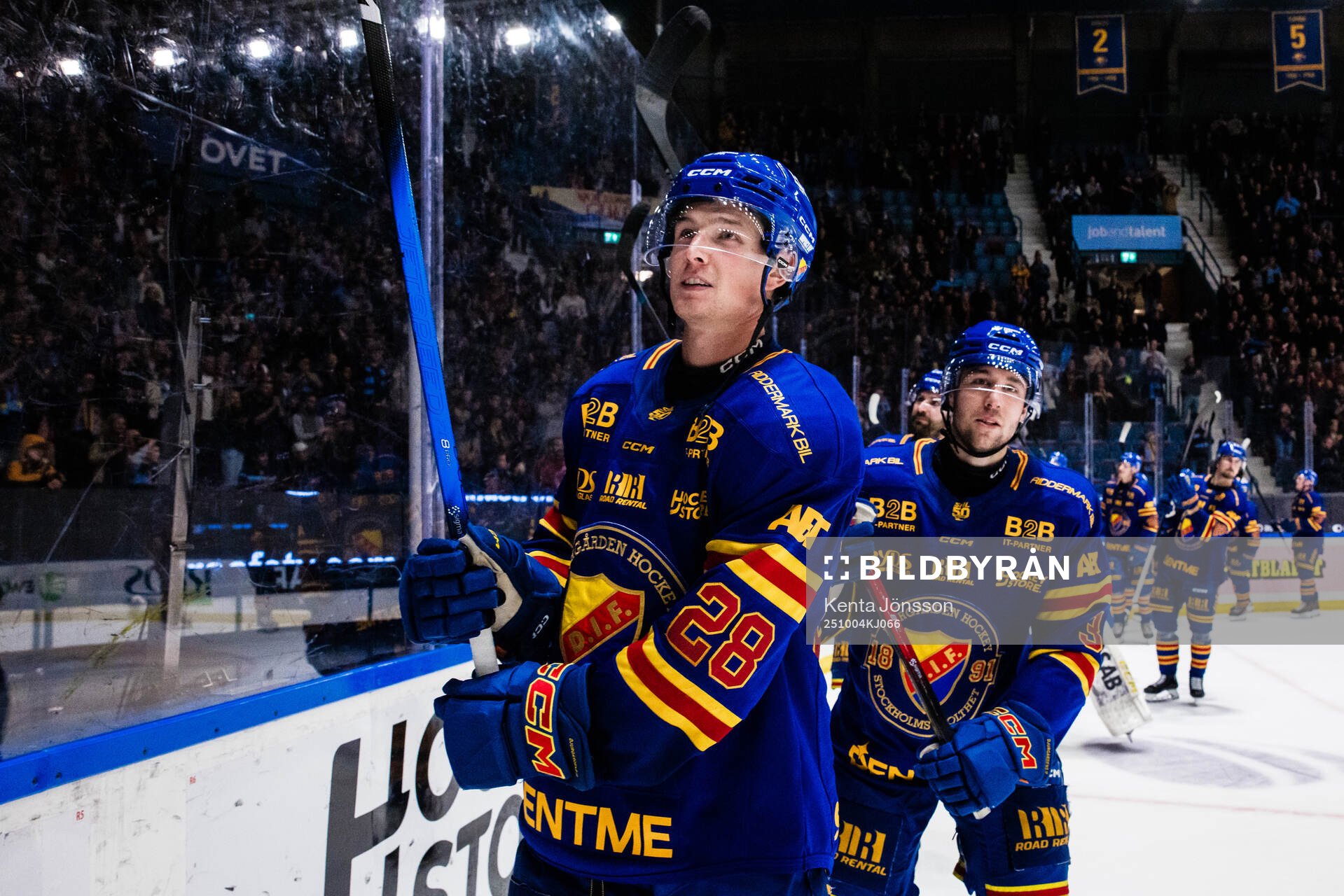 Djurgårdens Gustav Lindström jublar