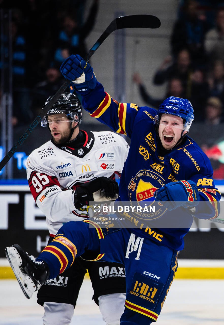 Djurgårdens Colby Sissons jublar