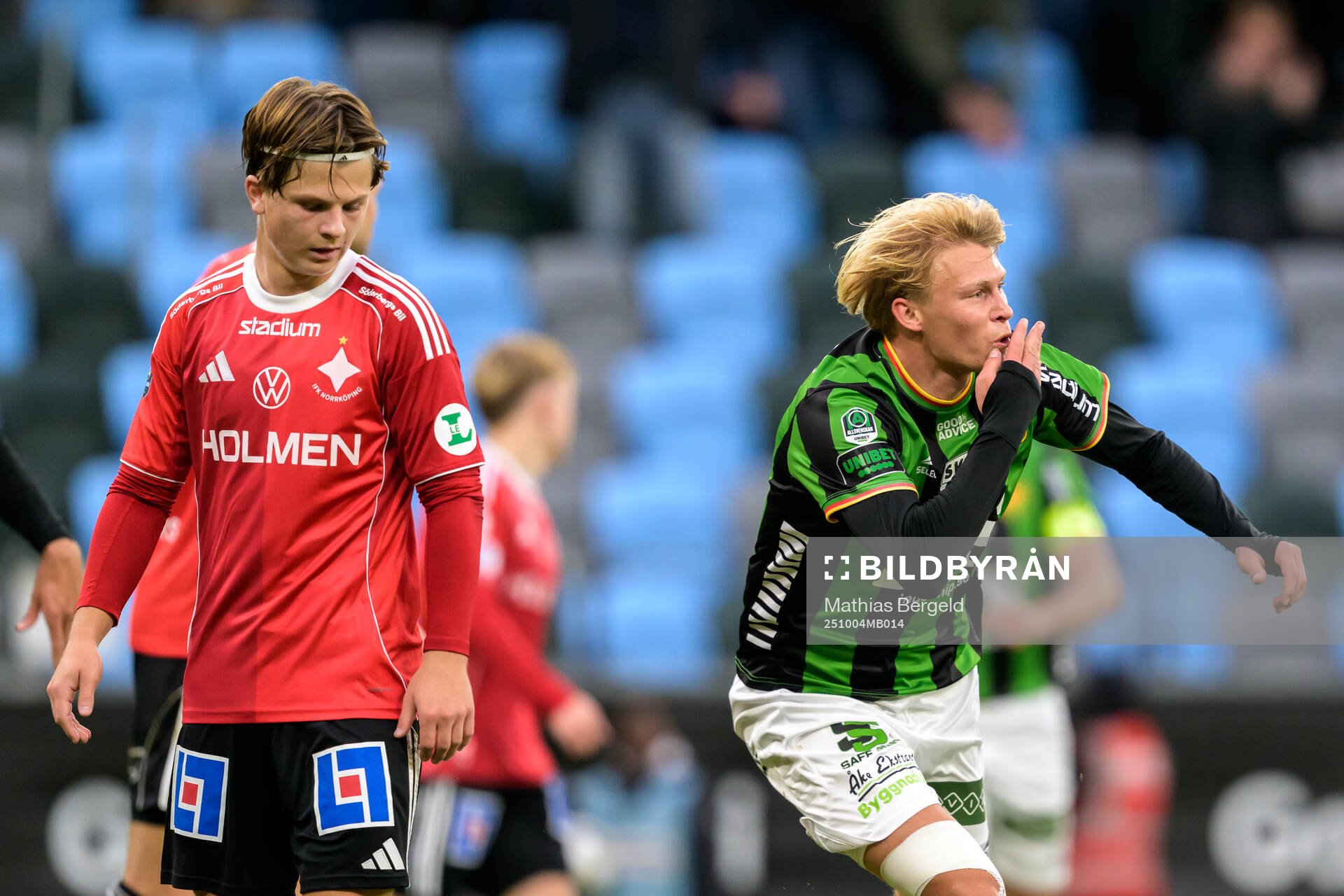 IFK Norrköpings Axel Brönner deppar och GAIS Rasmus