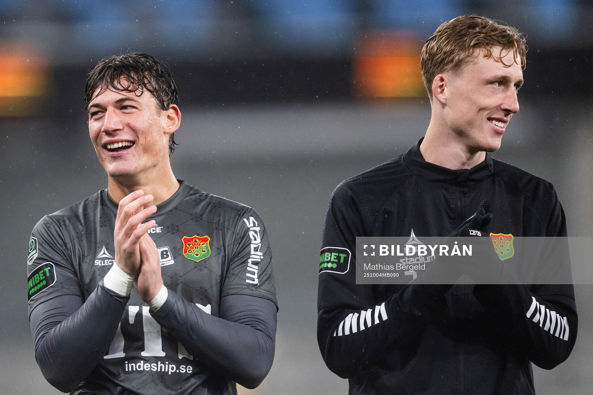 GAIS målvakt Kees Sims och Filip Beckman jublar