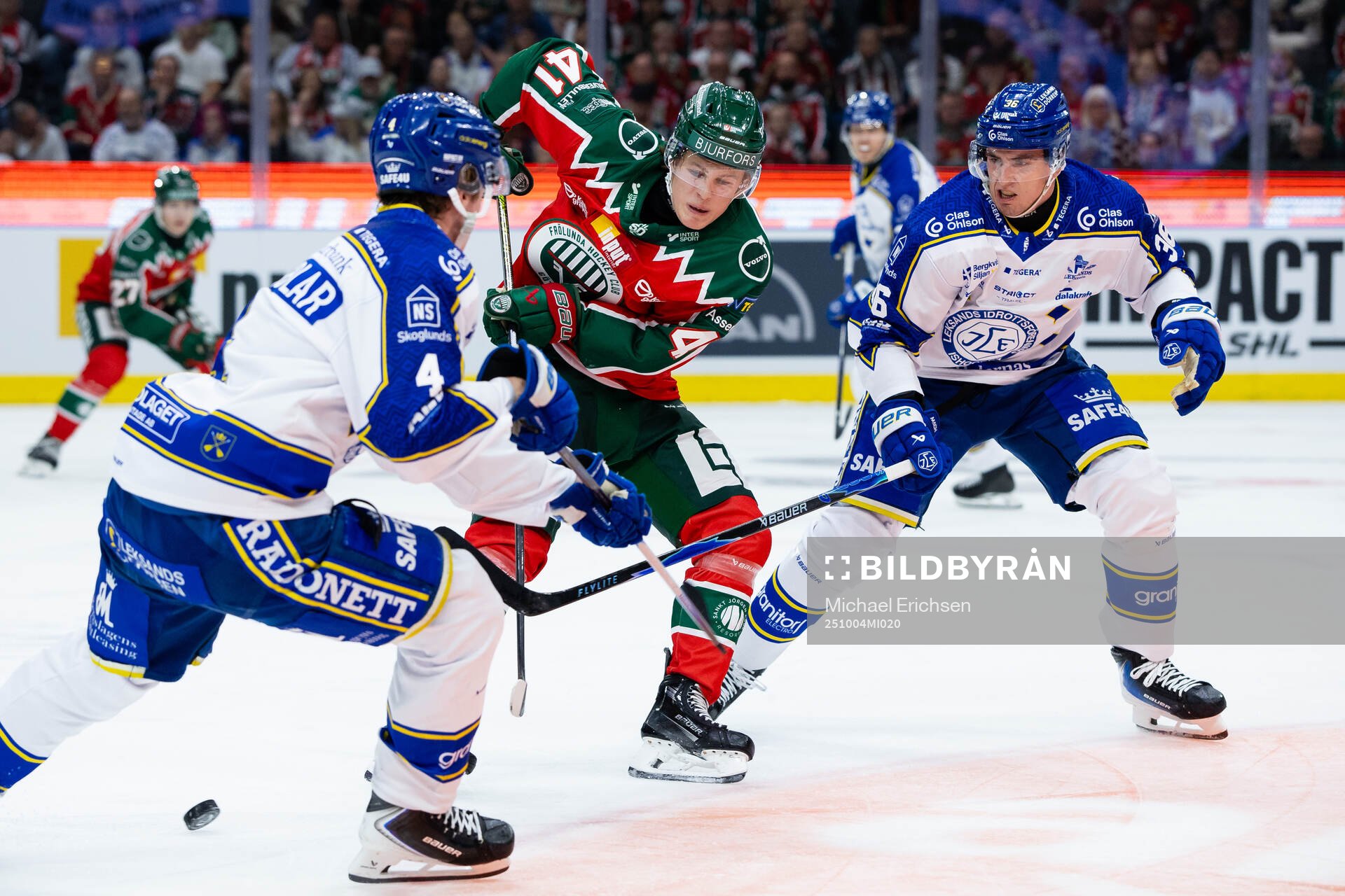 Leksands Tinus Luc Koblar och Stefan Milosevic mot