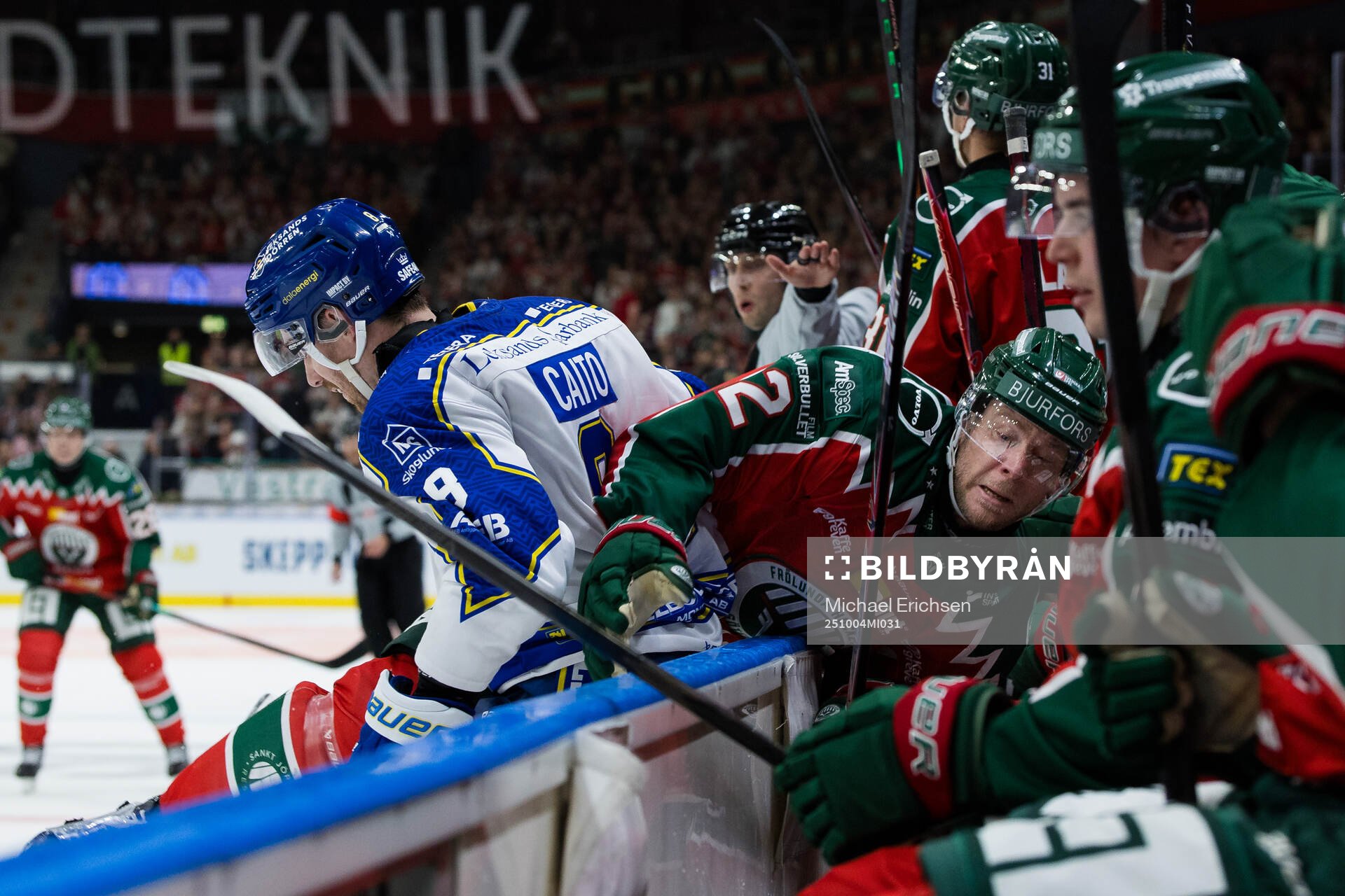 Leksands Matt Caito och Frölundas Christian Folin
