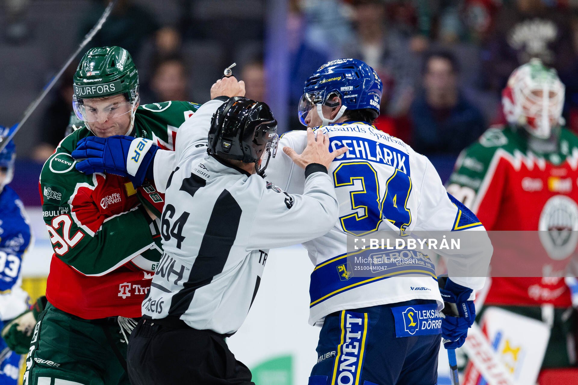 Frölundas Filip Cederqvist och Leksands Peter Cehlarik