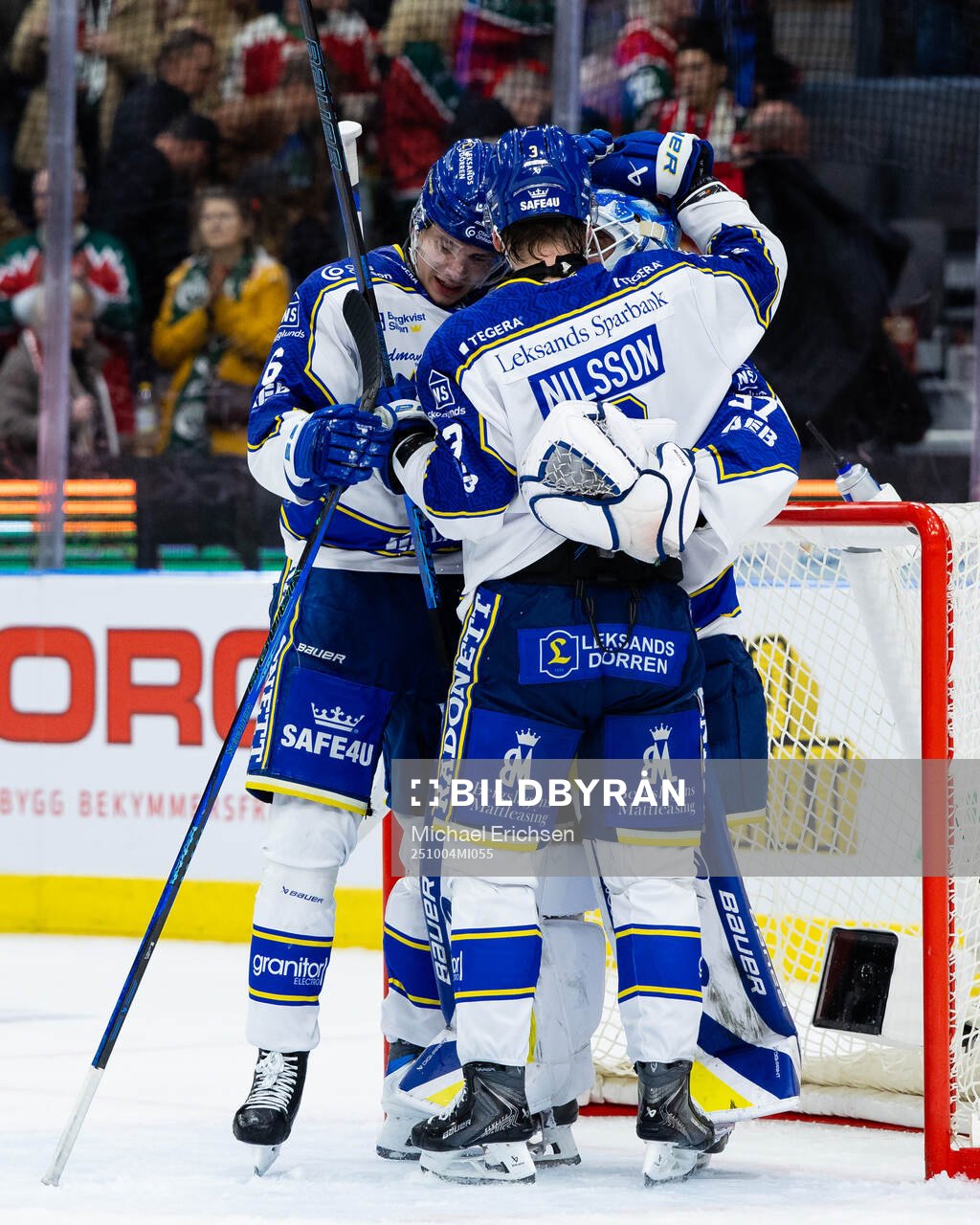Leksands spelare jublar