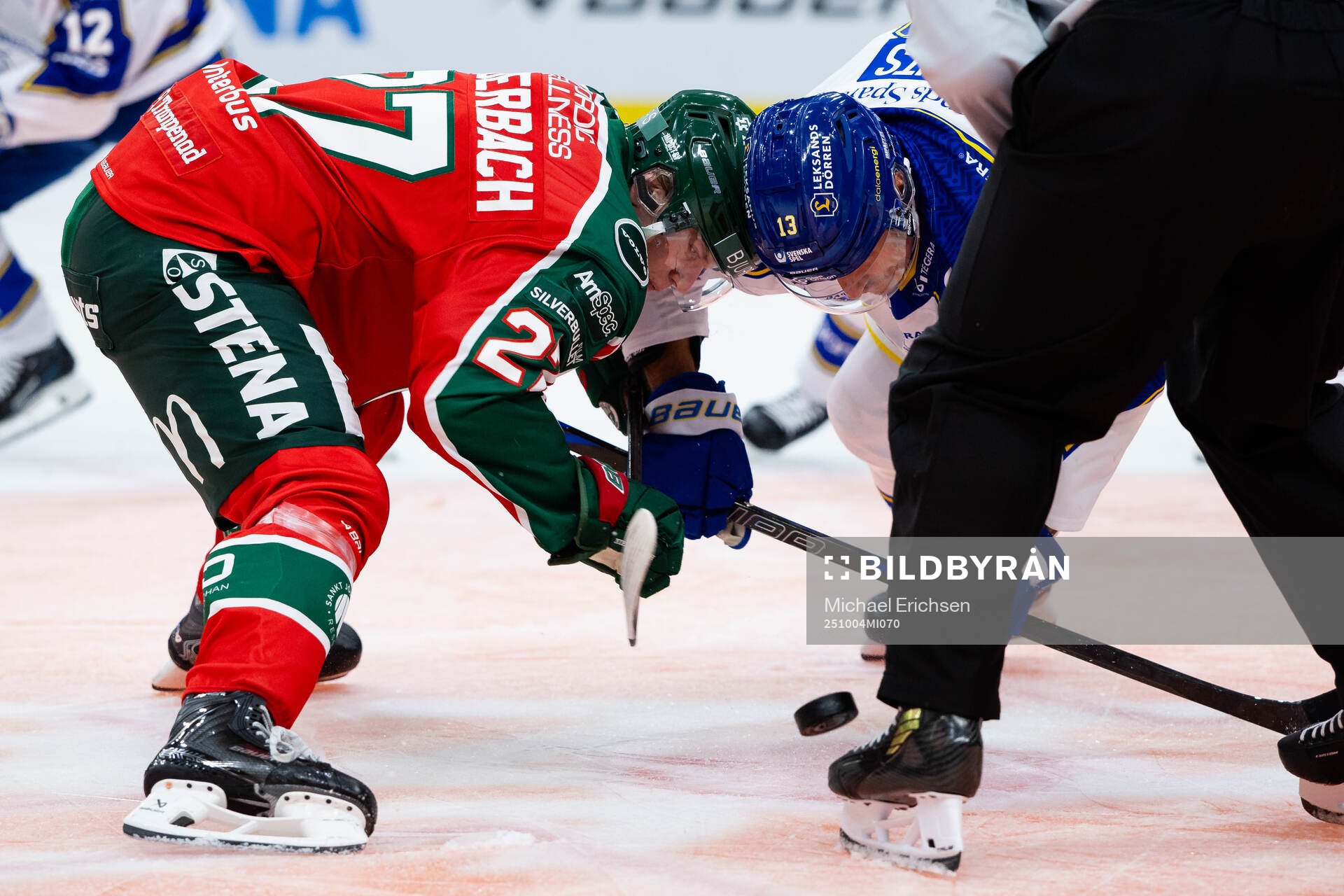Frölundas Theodor Niederbach och Leksands Jon Knuts tekar