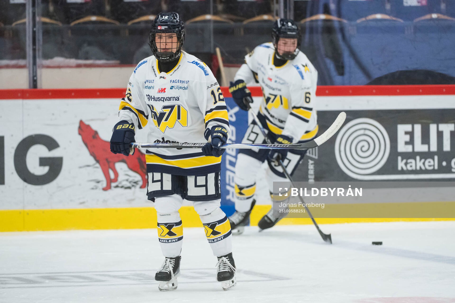 HV71s Eimear Leacy innan ishockeymatchen i SDHL mellan Modo