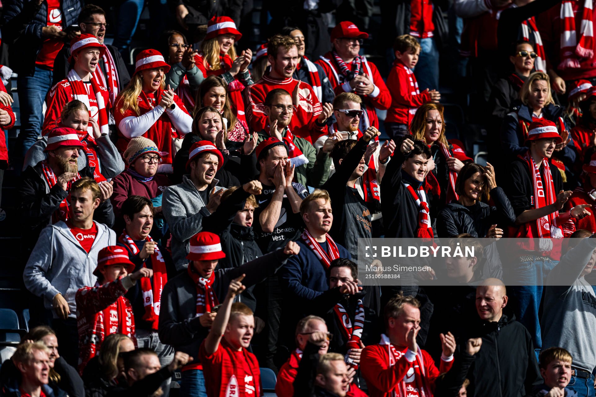 Spectators in the stands