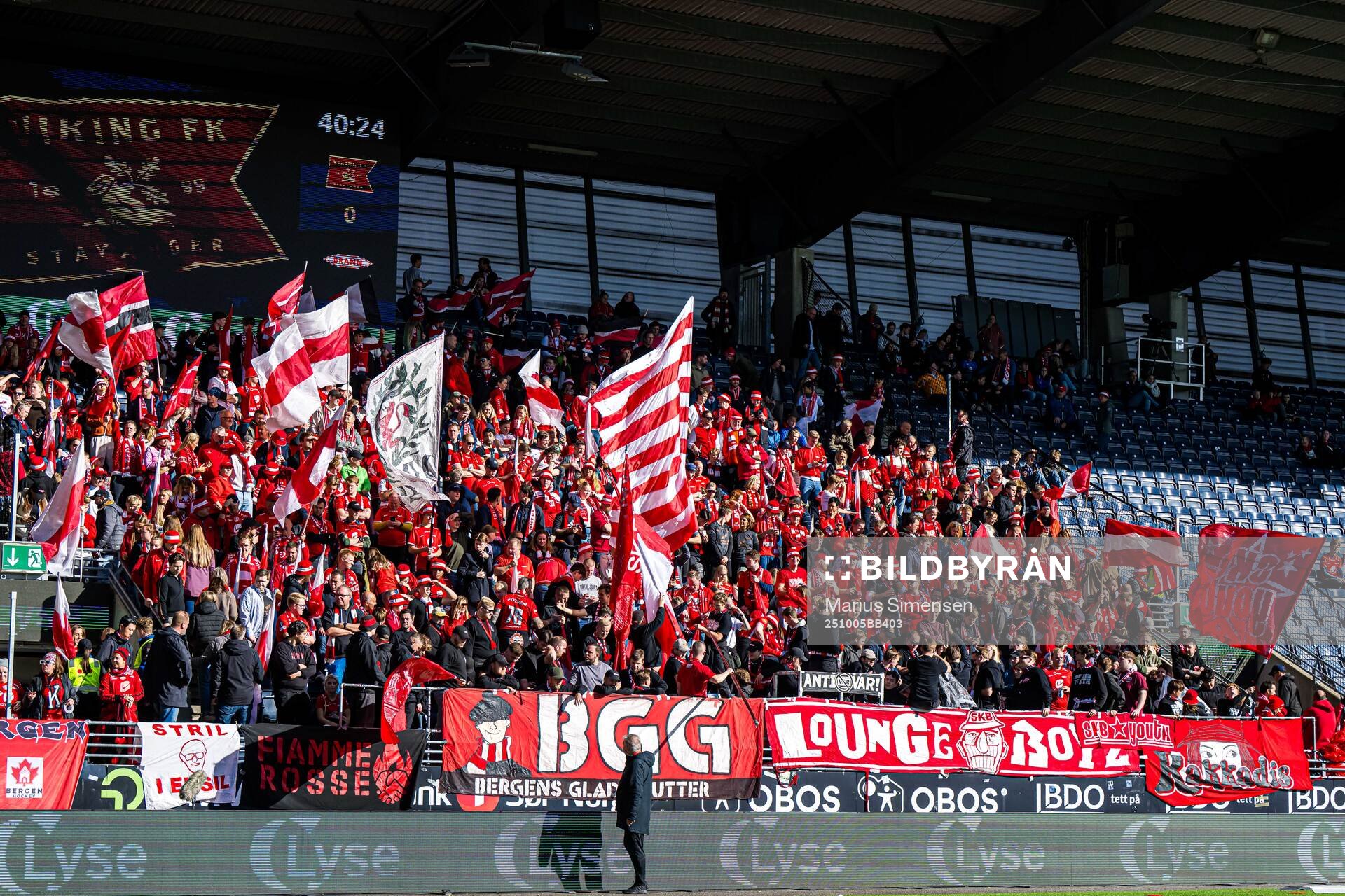 Spectators in the stands