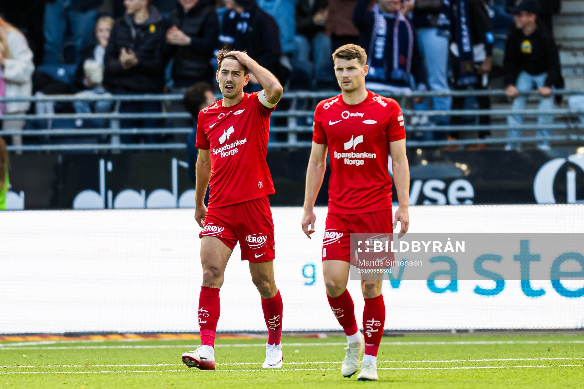 Fredrik Pallesen Knudsen of Brann looks dejected