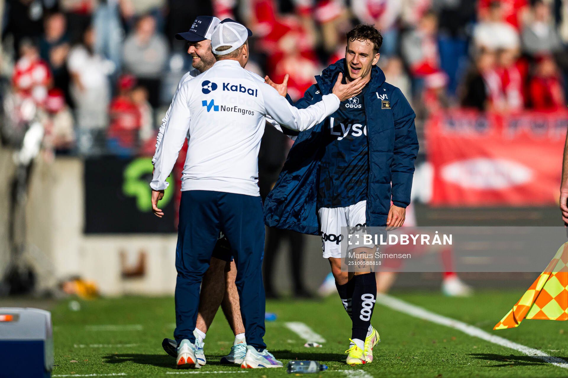 Head coach Morten Jensen of Viking and Peter Buch