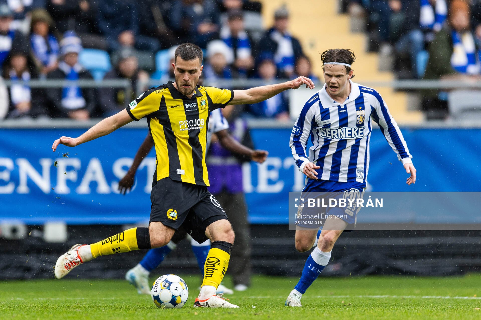 Hammarbys Pavle Vagic och IFK Göteborgs Kolbeinn Thordarson
