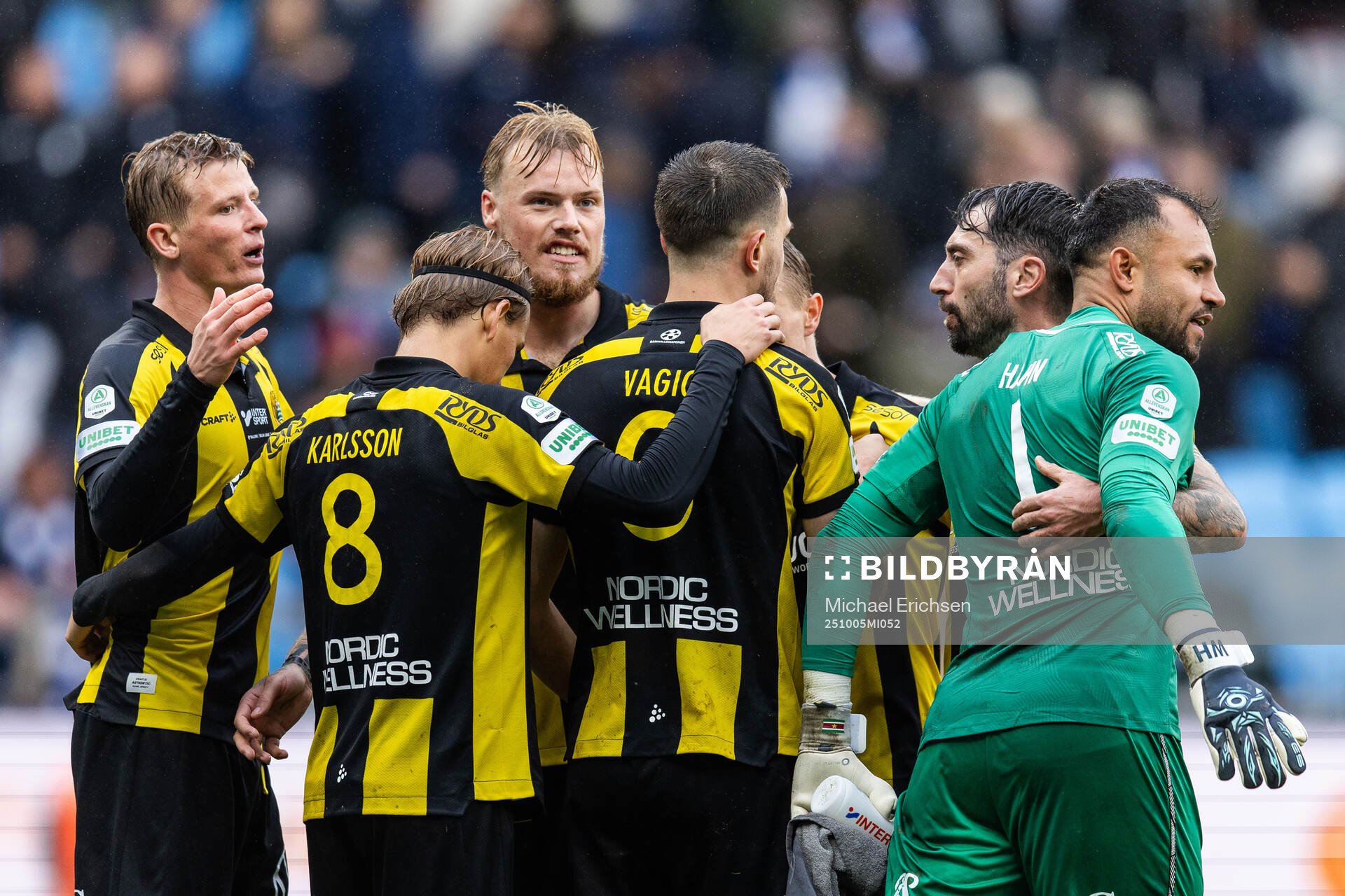 Hammarbys Markus Karlsson, Victor Eriksson, Pavle Vagic,