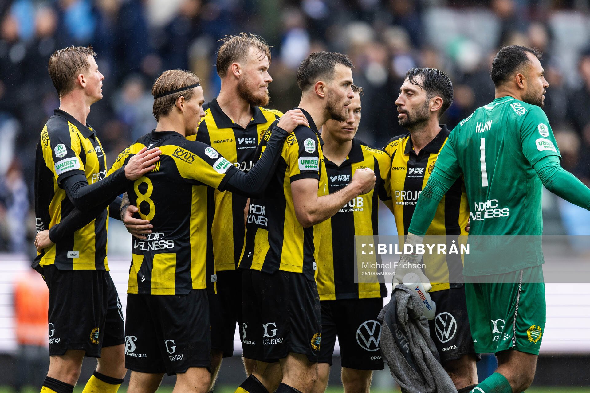 Hammarbys Markus Karlsson, Victor Eriksson, Pavle Vagic,
