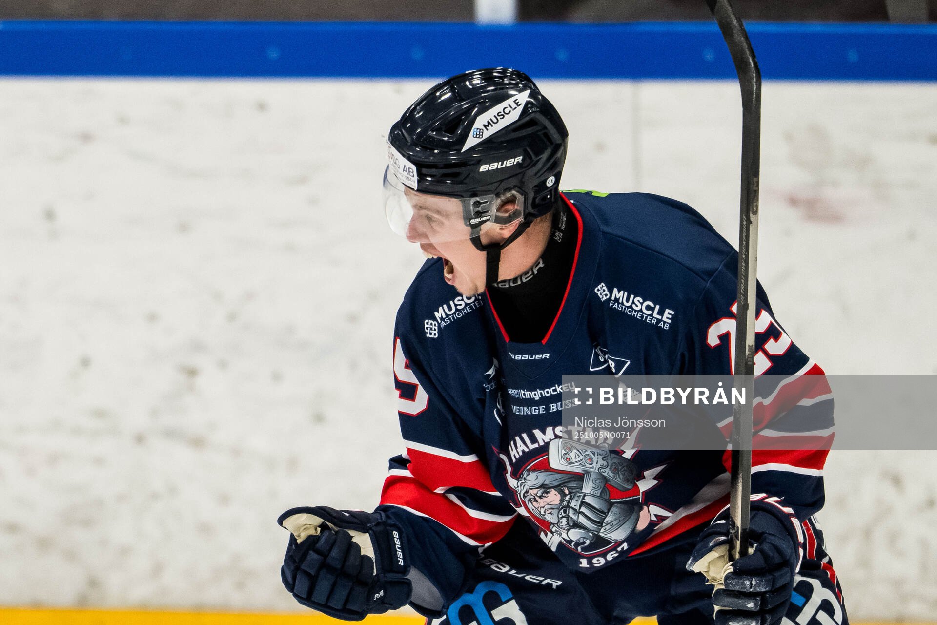 Halmstads Anton Berglund jublar