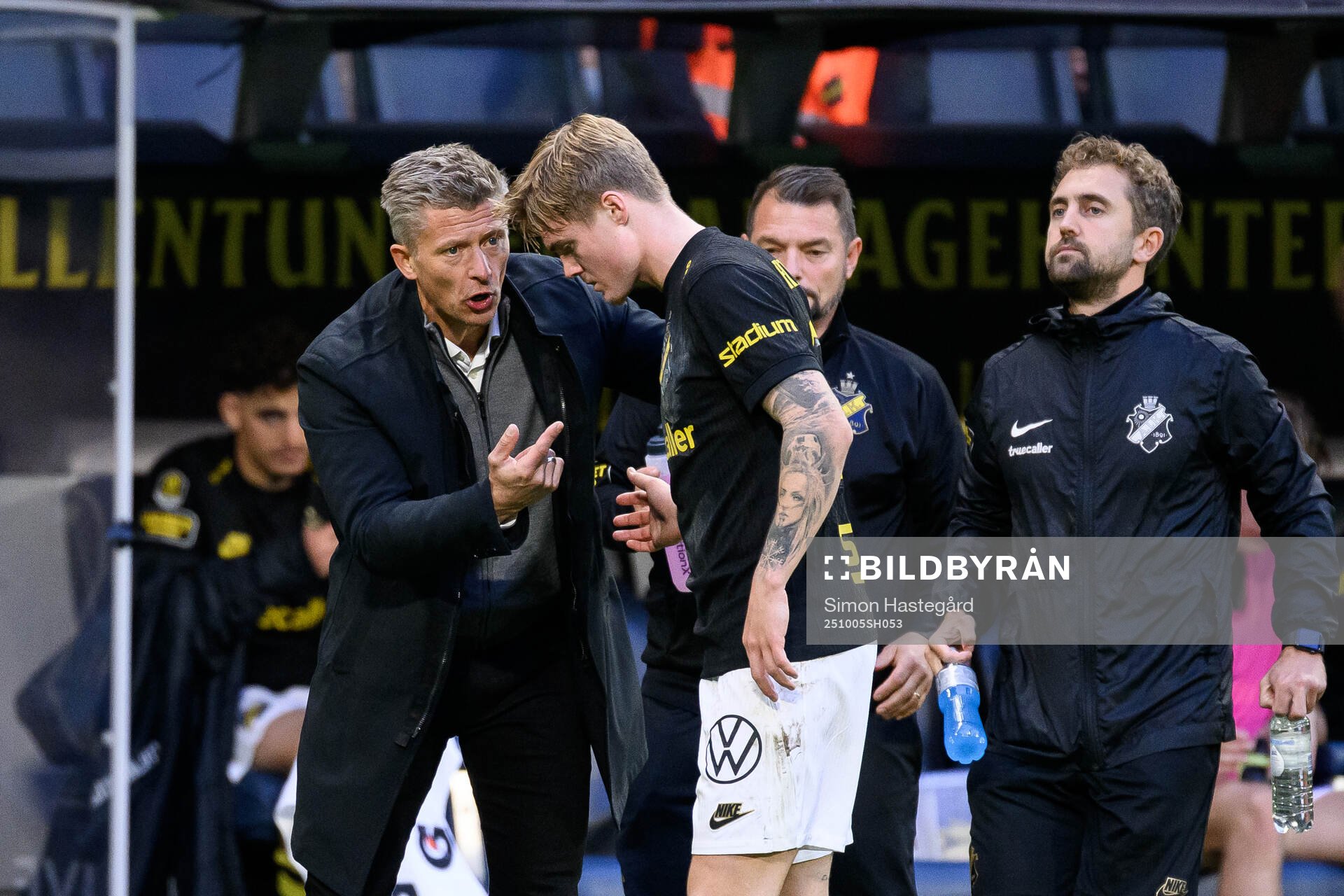 AIKs tränare Mikkjal Thomassen och Erik Hovden Flataker