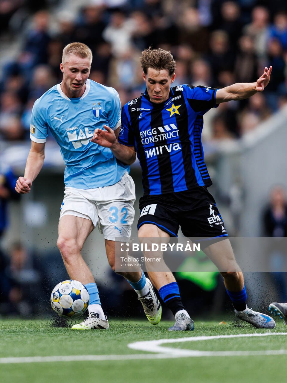 Malmö FFs Daniel Gudjohnsen och Sirius Marcus Lindberg