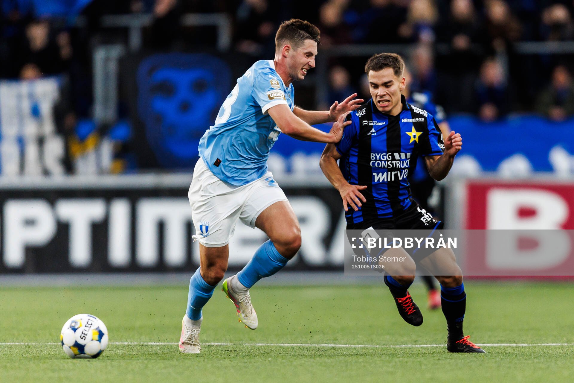 Malmö FFs Lasse Berg Johnsen och Sirius Leo Walta