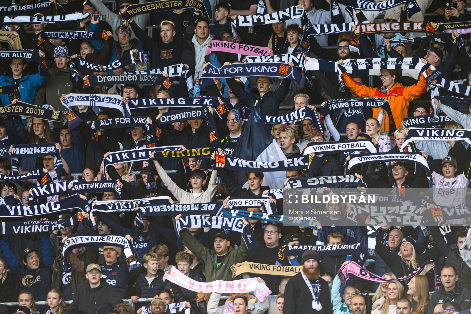 Spectators in the stands