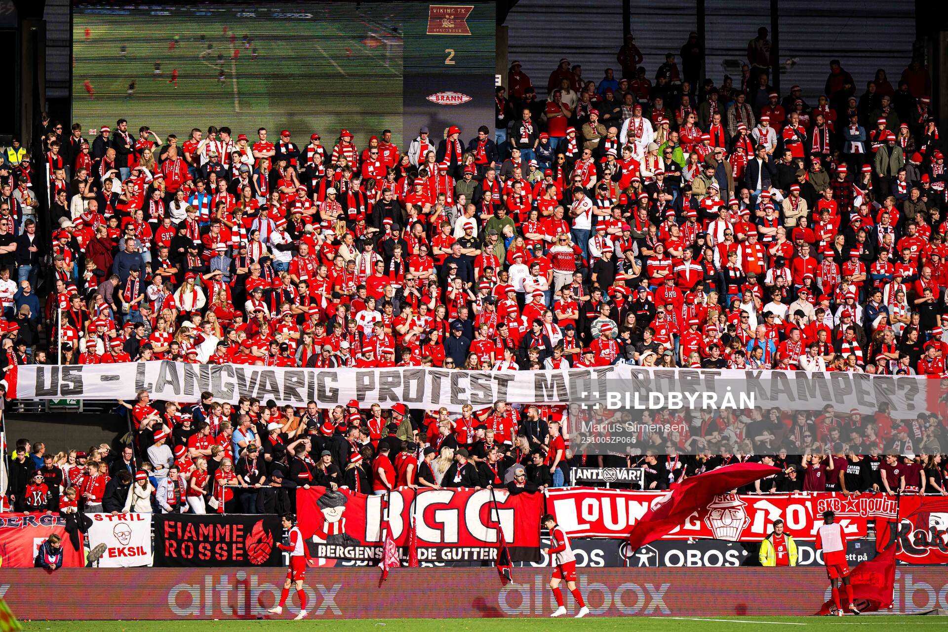 Spectators in the stands