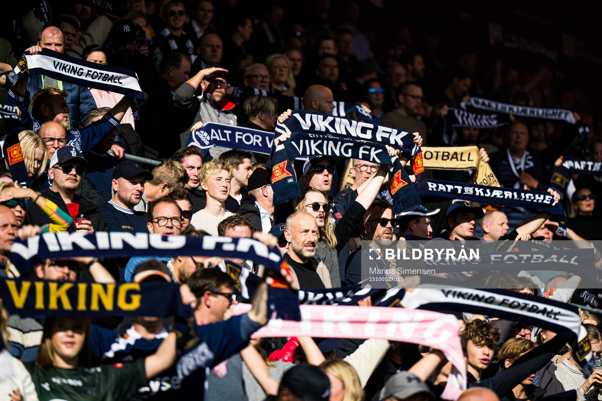 Spectators in the stands