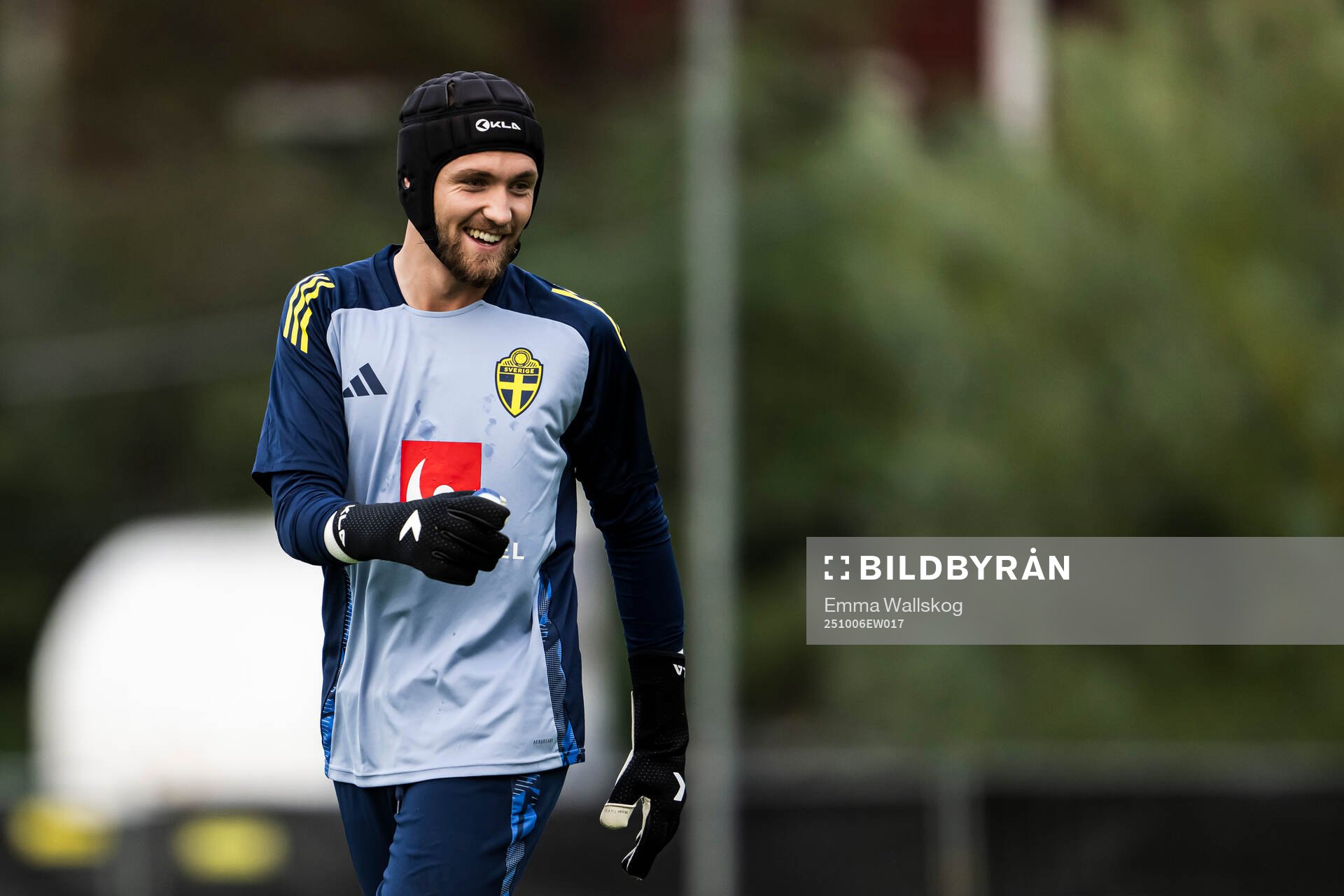 Goalkeeper Noel Törnqvist of the Swedish national football