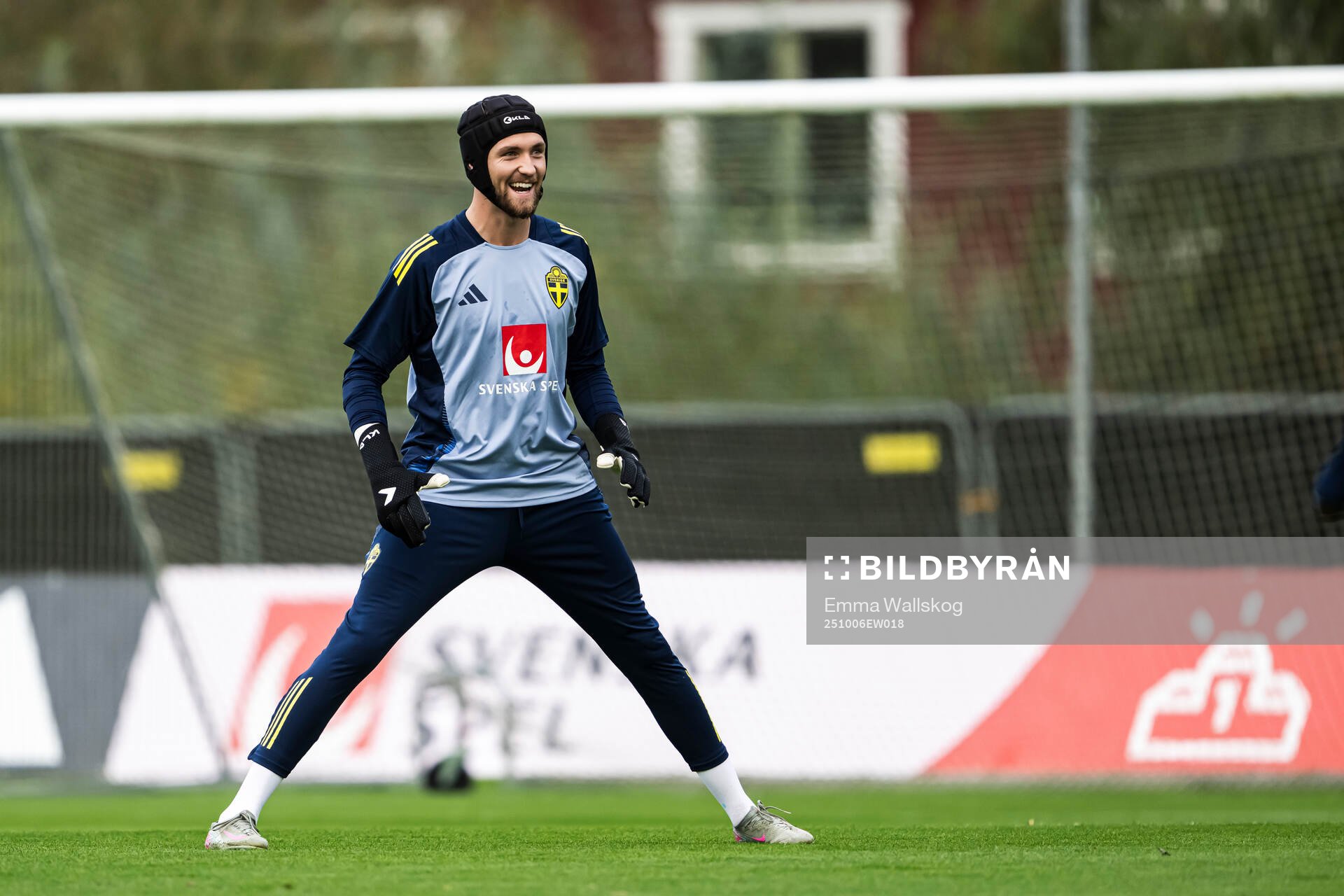 Goalkeeper Noel Törnqvist of the Swedish national football