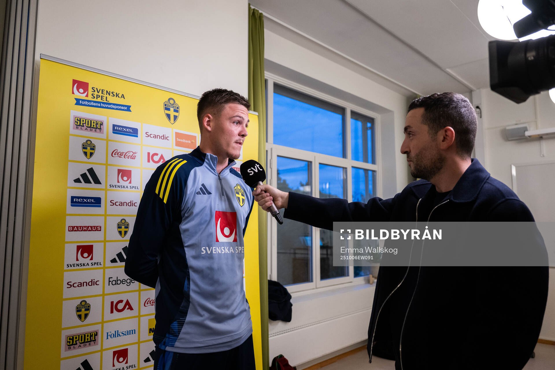 Emil Holm of the Swedish national football team in mixed