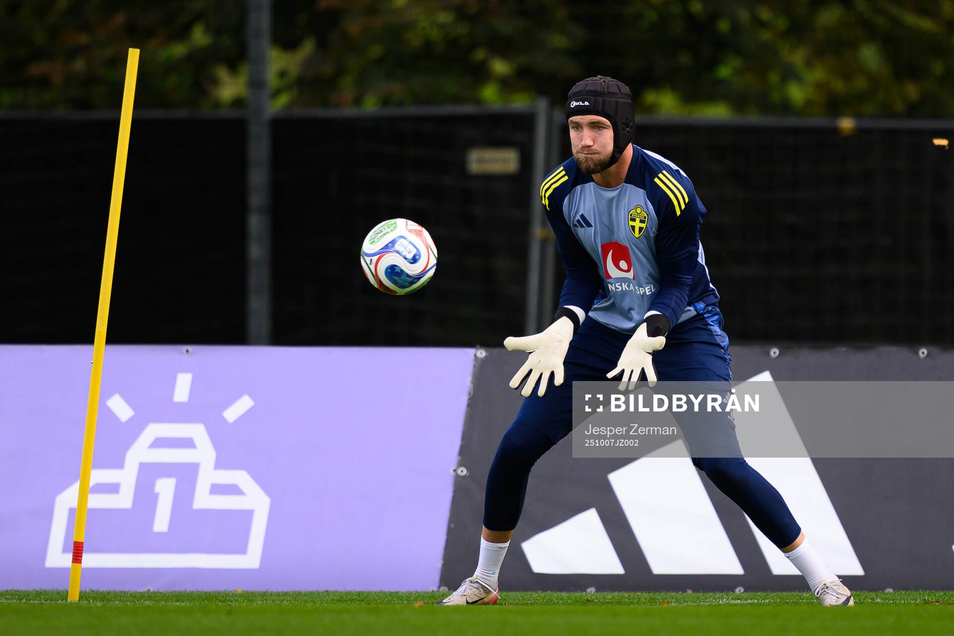 Goalkeeper Noel Törnqvist of the Swedish men's national