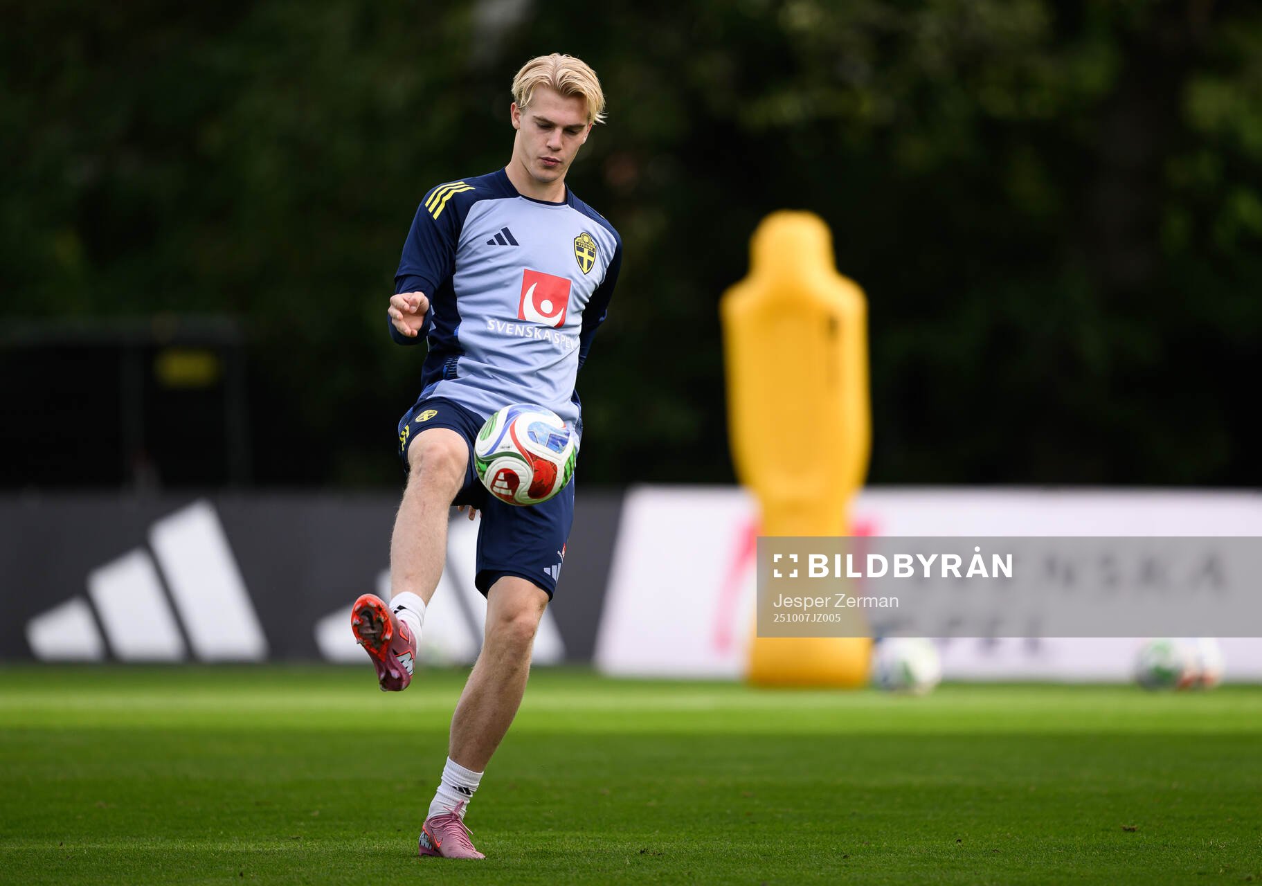 Lucas Bergvall of the Swedish men's national football team