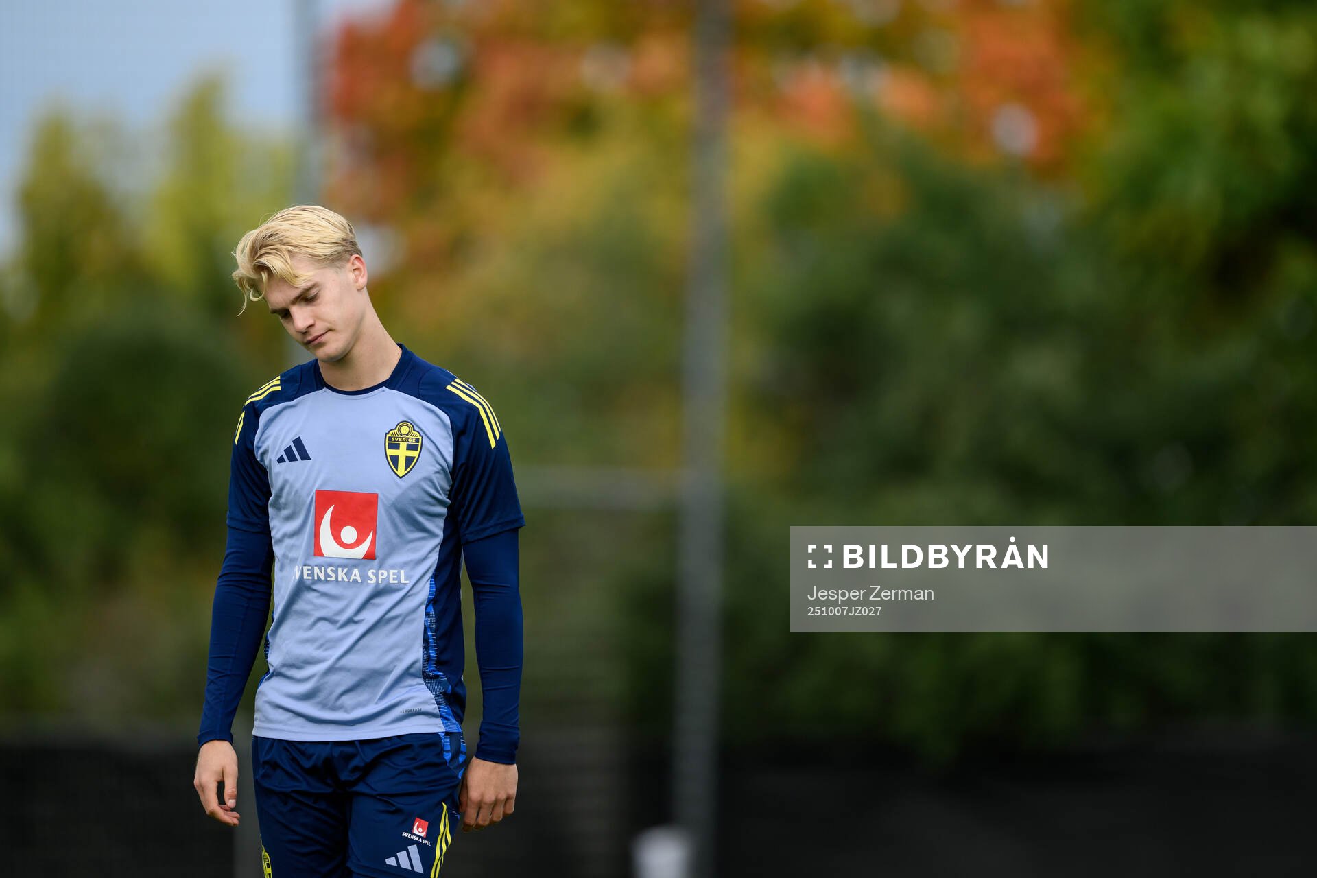 Lucas Bergvall of the Swedish men's national football team