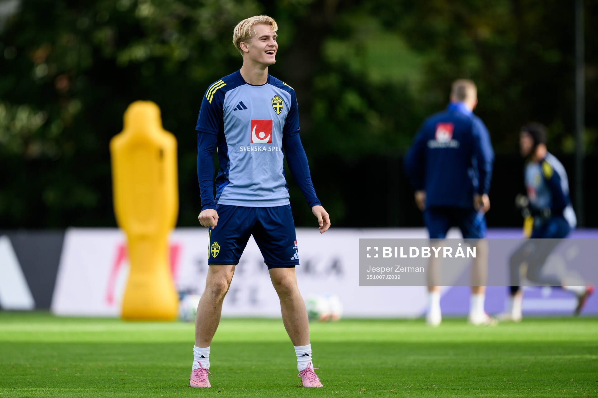 Lucas Bergvall of the Swedish men's national football team