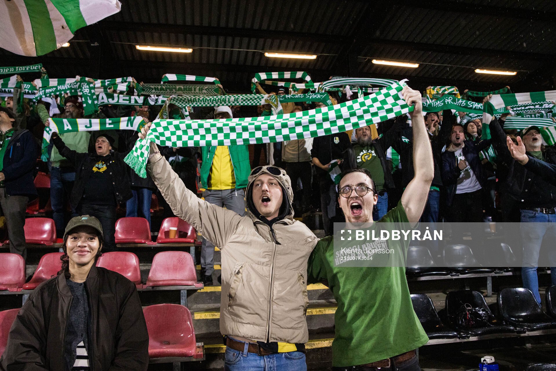 Fans of Hammarby celebrate