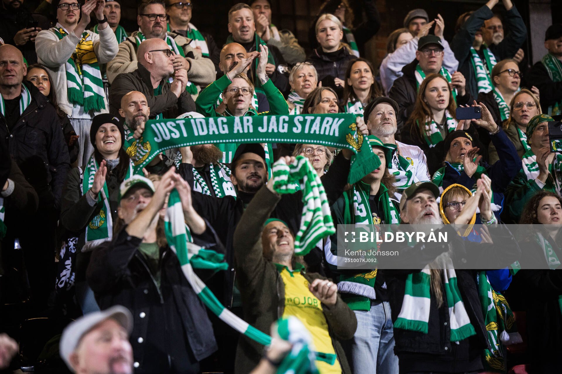 Fans of Hammarby celebrate