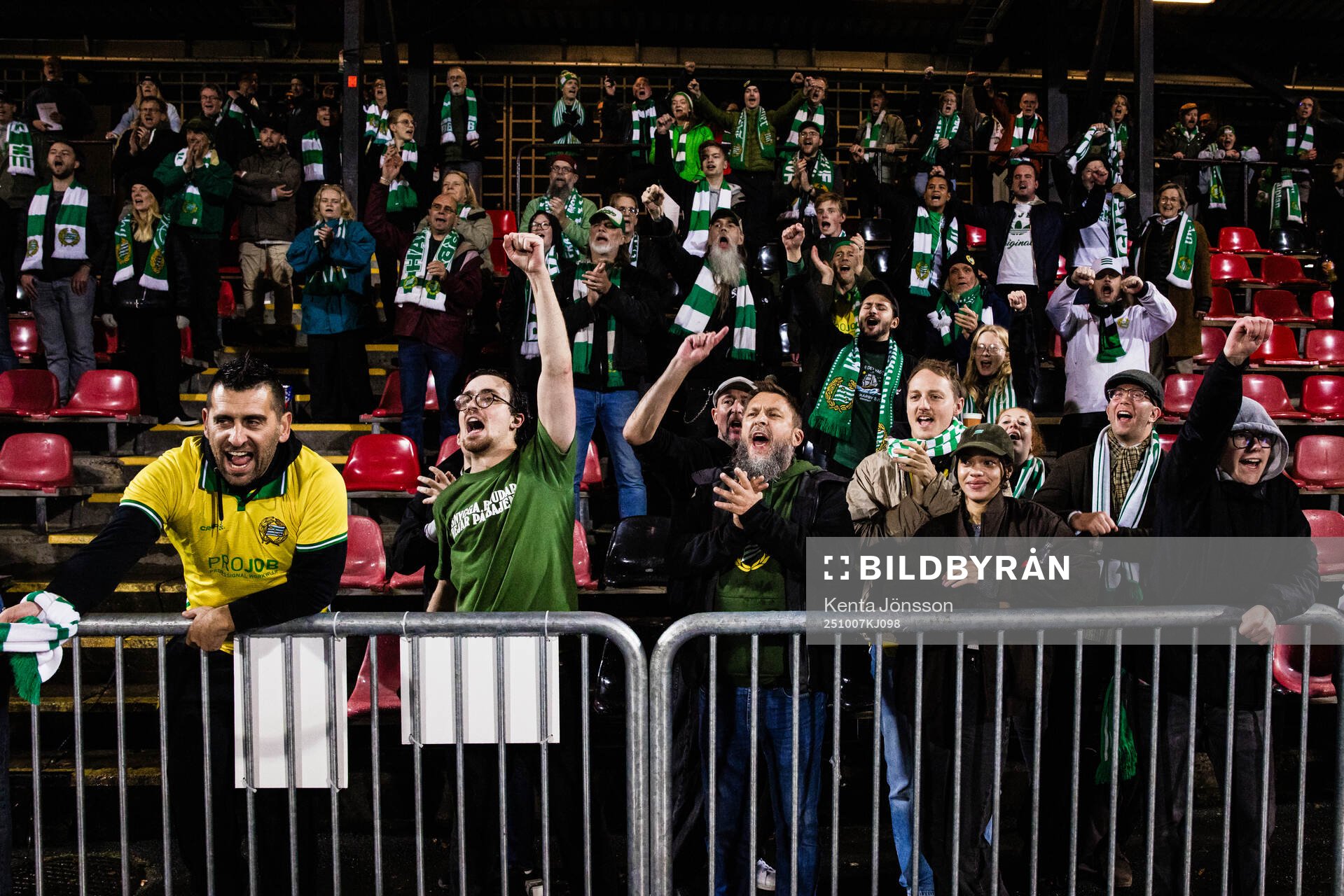 Supporters of Hammarby celebrates